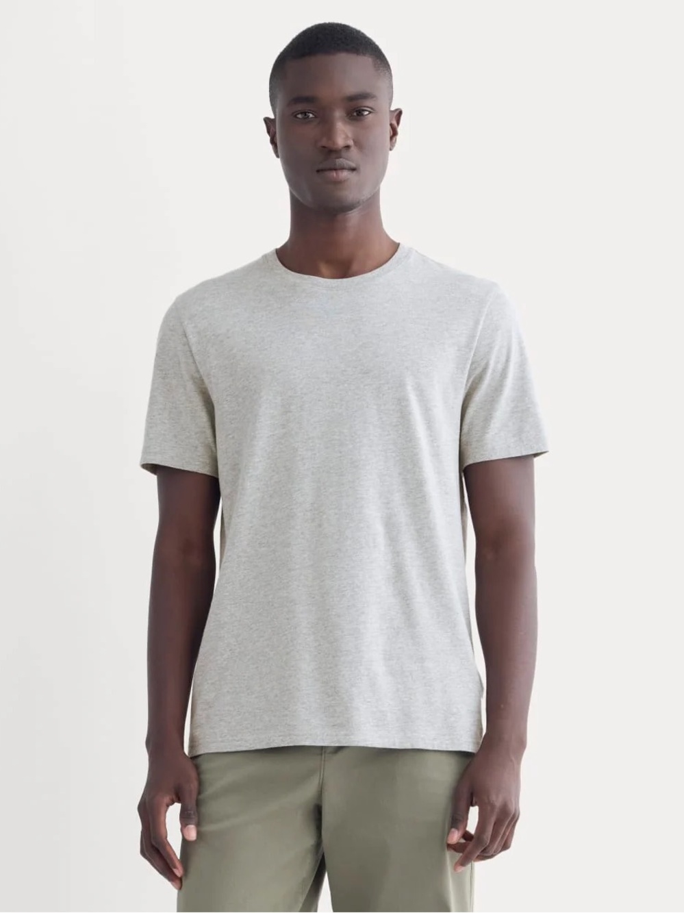 Everlane The Essential Organic Crew Uniform Heathered Grey XL NWOT
